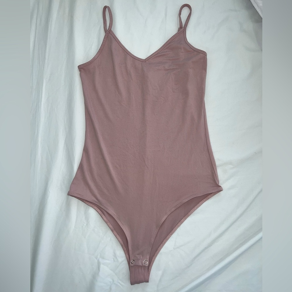 Charlotte Russe Pink V Cut One piece Size Small